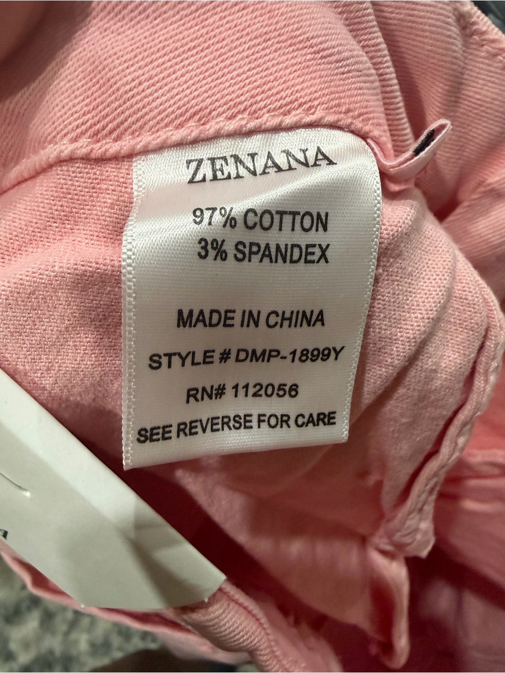 Zenana Wide Leg High-Rise Cotton Pants in Pink - Picture 3 of 3